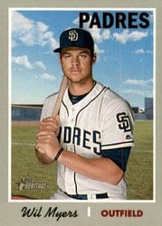 2019 Topps Heritage Base Set Wil Myers #494 card