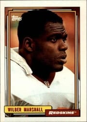 1992 Topps Base Set Wilber Marshall #492 card