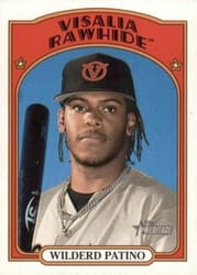 2021 Topps Heritage Minor League Base Set Wilderd Patino #57 card