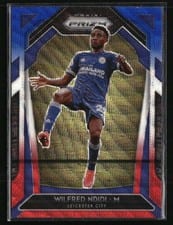 2020 Panini Prizm Premier League Wilfred Ndidi Breakaway Blue Prizm #128 card