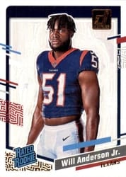 2023 Donruss Rated Rookie Portrait Will Anderson Jr. #1 card