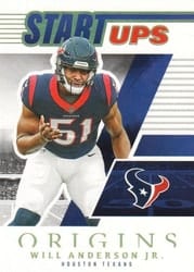 2023 Panini Origins Start-Ups Will Anderson Jr. #2 card