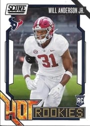 2023 Score Hot Rookies Will Anderson Jr. #10 card