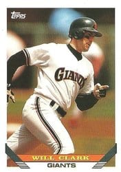1993 Topps Base Set Will Clark #10 card