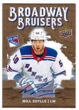 2025-26 Upper Deck New York Rangers Centennial Broadway Bruisers Auto Will Cuylle #BB-6 card