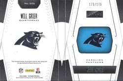 2019 Panini Playbook Base Set Will Grier #205 card