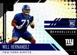 2018 Panini Unparalleled Base Set Will Hernandez #283 card