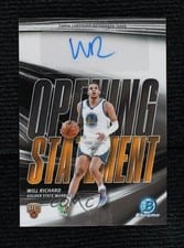 2025-26 Bowman Opening Statement Signatures Will Richard #OS-WR card