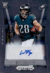 2024 Panini Prizm Deca Signatures Will Shipley #S-WSY card