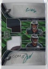 Will Shipley / Johnny Wilson 2024 Panini Spectra Dual Patch Autographs (Hyper) card