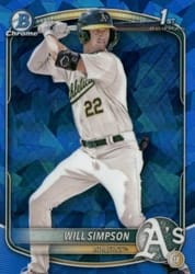 2025 Bowman Sapphire Edition Base Set Will Simpson #BCP-35 card