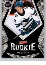 2025 Upper Deck National Hockey Card Day Victory Black Rookie Will Smith #V-10 card