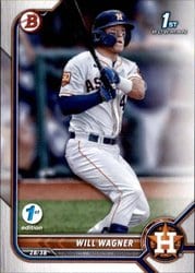 2022 Bowman 1st Edition Base Set Will Wagner #BPPF-105 card