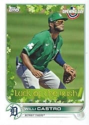 2022 Topps Opening Day Luck of the Irish Willi Castro #LI-12 card