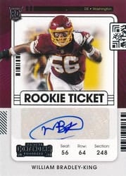 2021 Panini Contenders Base Set William Bradley-King #253 card