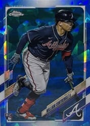 2021 Topps Chrome Sapphire Edition Base Set William Contreras #390 card
