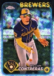 2024 Topps Chrome Logofractor Edition Base Set William Contreras #24 card