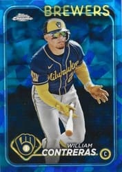 2024 Topps Chrome Sapphire Edition Base Set William Contreras #61 card