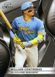 2025 Topps Chrome Black Base Set William Contreras #81 card