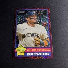 2025 Topps Heritage William Contreras Alternate Cartoon Variation #300 card