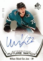 2021-22 SP Authentic Base Set William Eklund #177 card