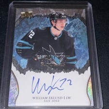 2021-22 Upper Deck Ice Exquisite Collection Rookie Signatures William Eklund #R-WE card