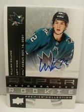 2021-22 Upper Deck Premier 20th Anniversary Autograph Rookies William Eklund #AAR-WE card
