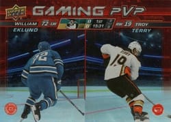 2024-25 Upper Deck Gaming PVP William Eklund / Troy Terry #GPVP-11 card