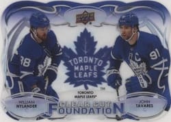 2022-23 Upper Deck Clear Cut Foundations William Nylander/John Tavares #CCF-TN card