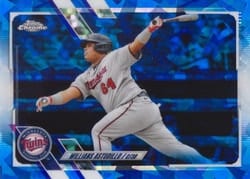 2021 Topps Chrome Update Sapphire Edition Base Set Willians Astudillo #US204 card