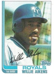 1982 Topps Base Set Willie Aikens #35 card