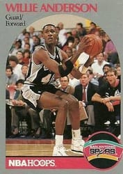 1990-91 Hoops Base Set Willie Anderson #263 card