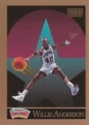 1990-91 SkyBox Base Set Willie Anderson #252 card