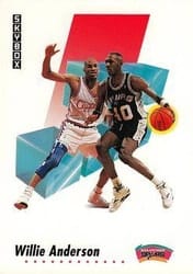 1991-92 SkyBox Base Set Willie Anderson #254 card
