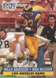 1991 Pro Set Base Set Willie Anderson #550 card