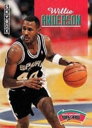1992-93 SkyBox Base Set Willie Anderson #218 card