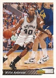 1992-93 Upper Deck Base Set Willie Anderson #170 card
