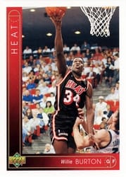 1993-94 Upper Deck Base Set Willie Burton #34 card