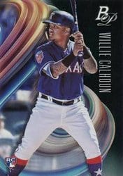 2018 Bowman Platinum Base Set Willie Calhoun #43 card
