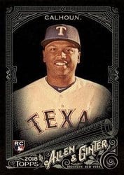 2018 Topps Allen & Ginter X Base Set Willie Calhoun #255 card