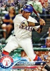 2018 Topps Holiday Base Set Willie Calhoun #HMW27 card