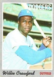 1970 Topps Base Set Willie Crawford #34 card