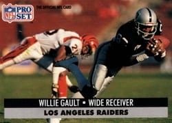 1991 Pro Set Base Set Willie Gault #190 card