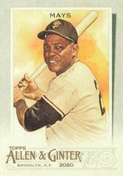 2020 Topps Allen & Ginter Base Set Willie Mays #29 card