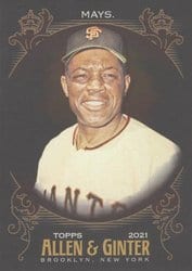 2021 Topps Allen & Ginter X Base Set Willie Mays #96 card