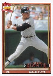 2021 Topps Archives Base Set Willie Mays #198 card