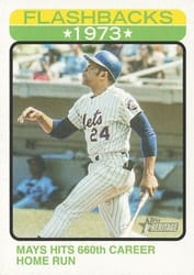 2022 Topps Heritage Baseball Flashbacks Willie Mays #BF-6 card