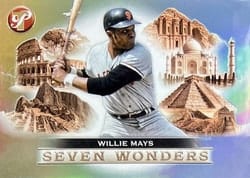 2023 Topps Pristine 7 Wonders Willie Mays #7W-7 card