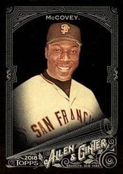 2018 Topps Allen & Ginter X Base Set Willie McCovey #277 card