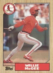 1987 Topps Base Set Willie McGee #440 card